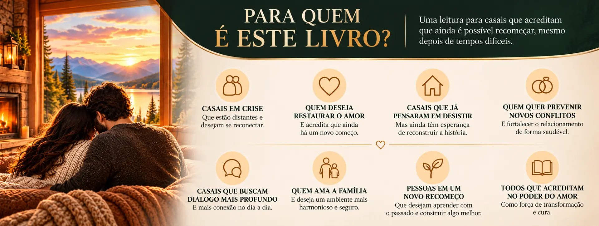 Para quem é o livro: casais que desejam restaurar o amor e viver um novo começo